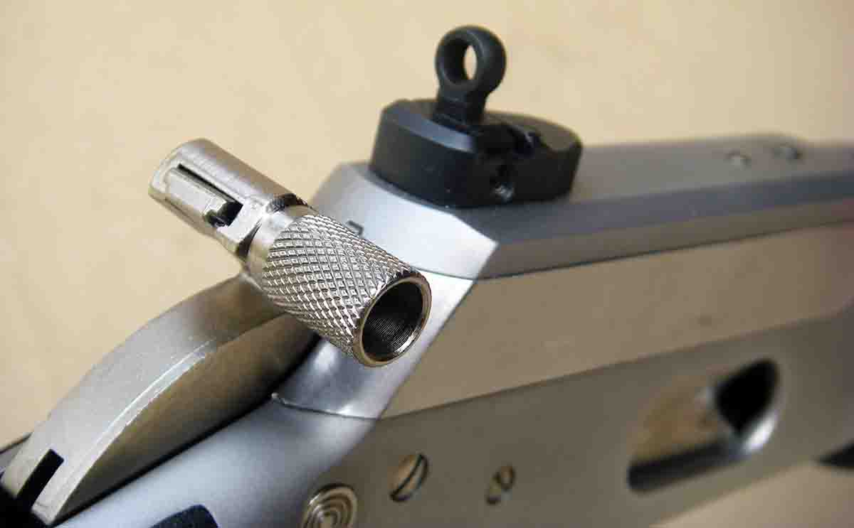 The Marlin 1894CST .357 Magnum comes standard with an XS Ghost Ring aperture rear sight.